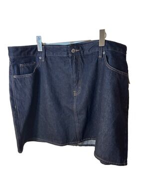 Old Navy Dark Blue High Rise OG Denim Jean Mini Skirt size 20 788085